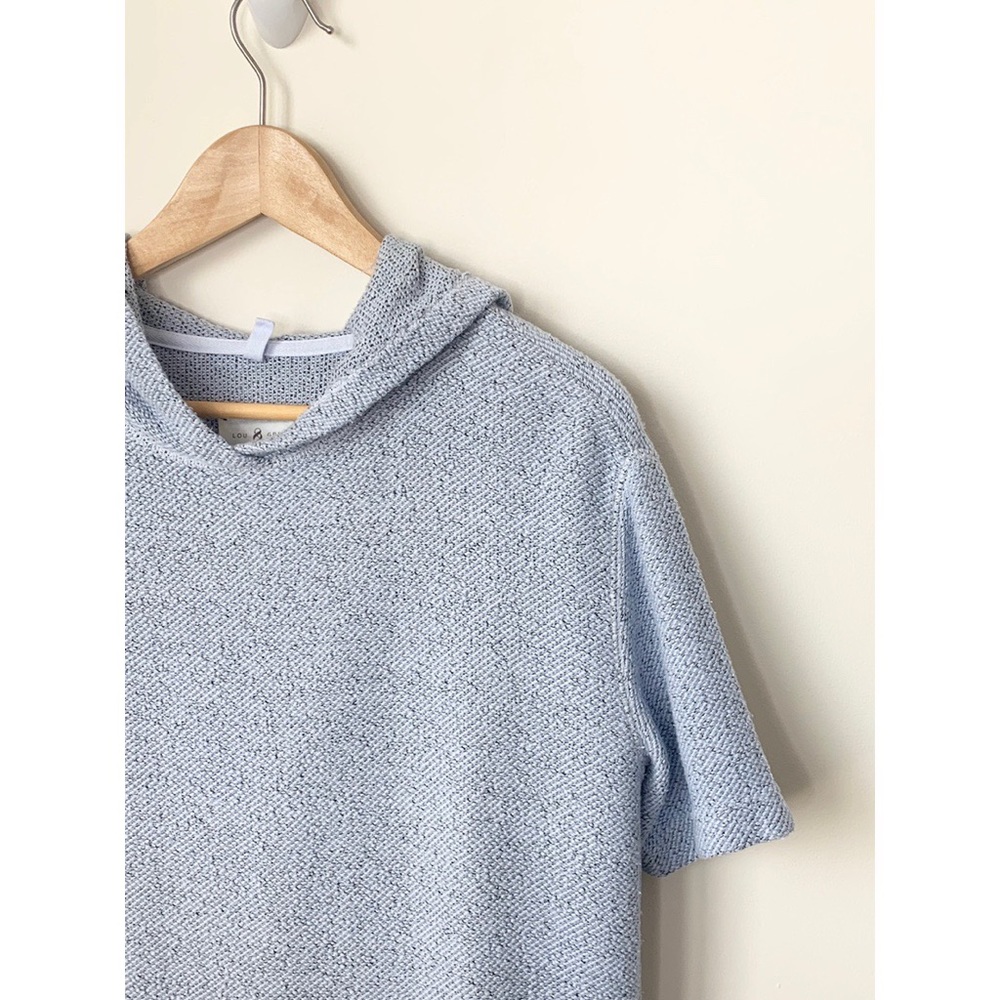 Lou & Grey Garment Dye Tweed Hoodie Top